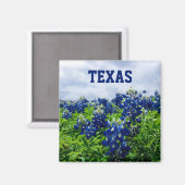 Bluebonnets Blue Flowers Texas Texan Floral Magnet (Vorderseite/Rückseite)