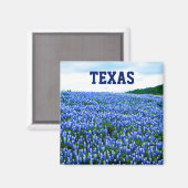 Bluebonnets Blue Flowers Texas Texan Floral Magnet (Vorderseite/Rückseite)