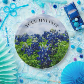 Bluebonnets Blue Flowers Texas Texan Floral Pappteller (Party)