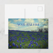 Bluebonnets Blue Flowers Texas Texan Floral Postkarte (Vorne/Hinten)
