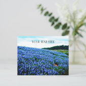 Bluebonnets Blue Flowers Texas texan Floral Postkarte (Stehend Vorderseite)