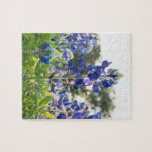 Bluebonnets Blue Flowers Texas Texan Floral Puzzle (Horizontal)