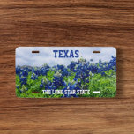 Bluebonnets Blue Flowers Texas Texan Floral US Nummernschild<br><div class="desc">Bluebonnets,  blaue Blumen,  Texas,  Staat-Nummernschild für einsame Sterne. Perfekt zum Geburtstag,  für ihn.</div>