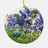 Bluebonnets Blue Flowers Texas Texan Lupine Keramik Ornament (Hinten)