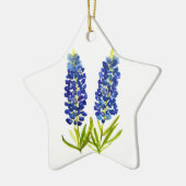 Bluebonnets Blue Flowers Texas Texan Lupine Keramik Ornament (Links)