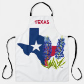 Bluebonnets Blue Flowers Texas Texan Staat Floral Schürze (Vorderseite)
