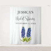 Bluebonnets Blume Brautparty Begrüßungszeichen Wandteppich (Vorderseite)