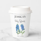 Bluebonnets Blume Texas Baby Shower Girl Pappbecher (Vorderseite)