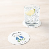 Bluebonnets Blume Texas Baby Shower Girl Runder Pappuntersetzer (Vor Ort)