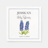 Bluebonnets Blume Texas Baby Shower Girl Serviette (Vorderseite)