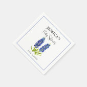 Bluebonnets Blume Texas Baby Shower Girl Serviette (Ecke)
