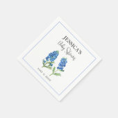 Bluebonnets Blume Texas Baby Shower Girl Serviette (Ecke)