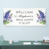 Bluebonnets Blumen Rustikales Brautparty Banner (Messe)