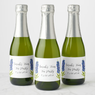 Bluebonnets Brautparty Floral Brautparty Schaumweinetikett