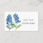 Bluebonnets Elegant Floral Texas Business Card Visitenkarte (Vorderseite)