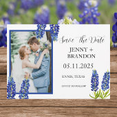 Bluebonnets Elegantes Foto Save The Date