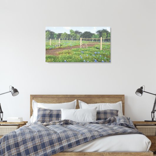 Bluebonnets-Feld Leinwanddruck (Insitu (Schlafzimmer))