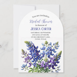 Bluebonnets Floral Watercolor Boho Brautparty Einladung