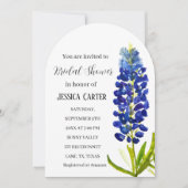 Bluebonnets Floral Watercolor Boho Brautparty Einladung (Vorderseite)