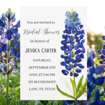Bluebonnets Floral Watercolor Boho Brautparty