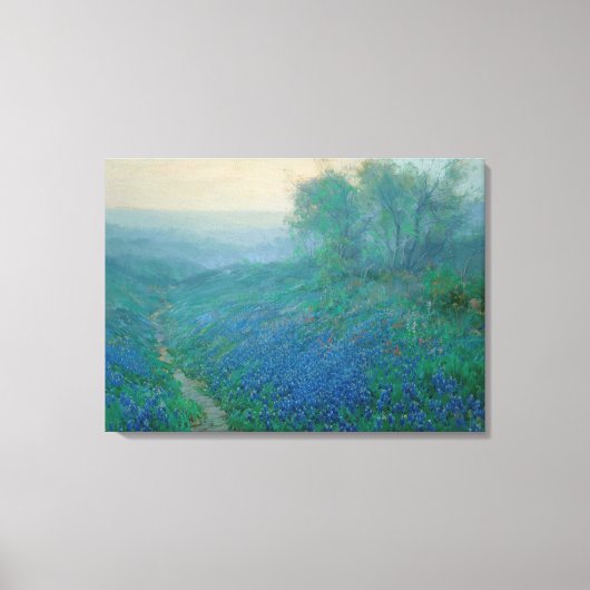 Bluebonnets in Dawn, Onderdonk Leinwanddruck (Vorderseite)