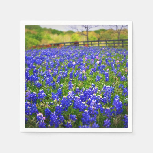 Bluebonnets in Texas Serviette (Vorderseite)