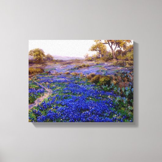 Bluebonnets in Twilight, nördlich von San Antonio Leinwanddruck (Vorderseite)