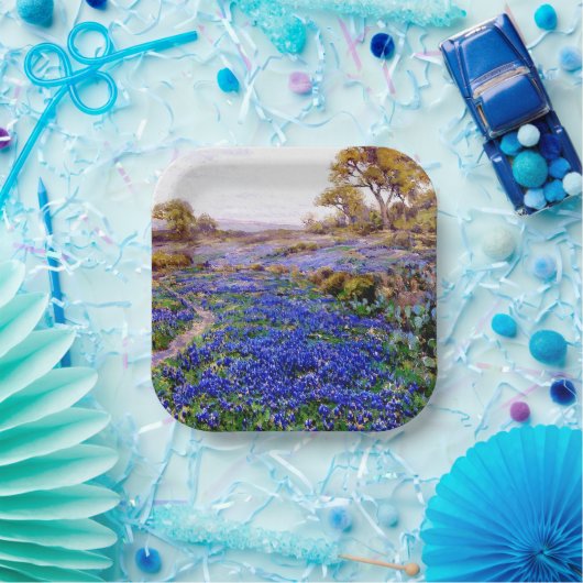 Bluebonnets in Twilight nördlich von San Antonio, Pappteller (Party)