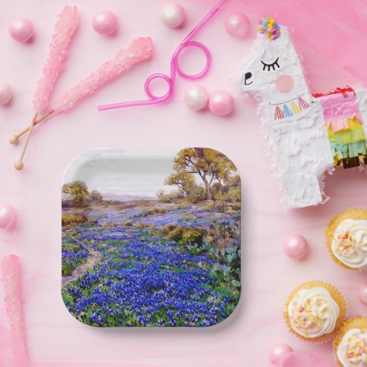 Bluebonnets in Twilight nördlich von San Antonio, Pappteller (Party)