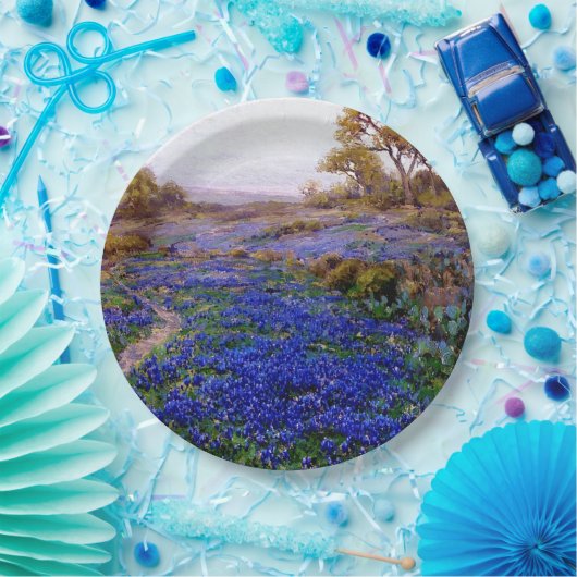 Bluebonnets in Twilight, nördlich von San Antonio Pappteller (Party)