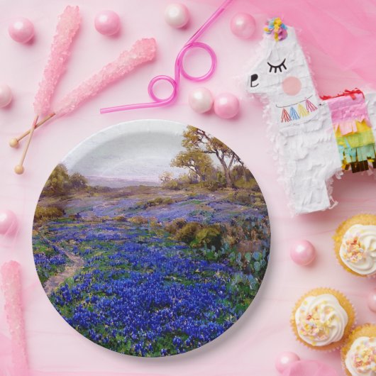 Bluebonnets in Twilight, nördlich von San Antonio Pappteller (Party)