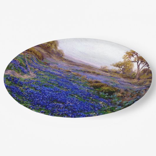 Bluebonnets in Twilight, nördlich von San Antonio Pappteller (Schrägansicht)