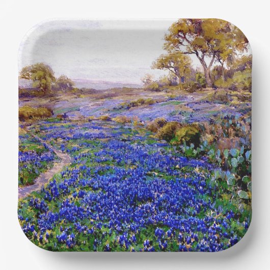 Bluebonnets in Twilight, nördlich von San Antonio, Pappteller (Vorderseite)