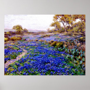 Bluebonnets in Twilight nördlich von San Antonio, Poster