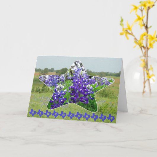 Bluebonnets Karte (Gelbe Blume)