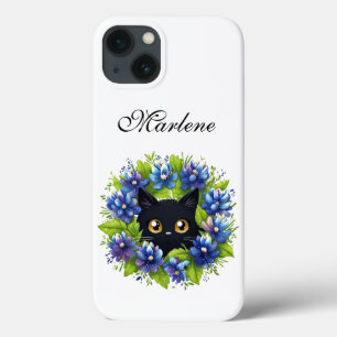 Bluebonnets Niedlich Cat Texas Blume Blumenmuster Case-Mate iPhone Hülle