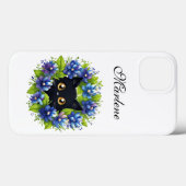 Bluebonnets Niedlich Cat Texas Blume Blumenmuster Case-Mate iPhone Hülle (Rückseite (Horizontal))