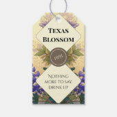 Bluebonnets of Texas Bottle Label Set Geschenkanhänger (Vorderseite)
