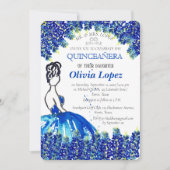 Bluebonnets Quinceañera Blaue Wildblume Geburtstag Einladung (Vorderseite)