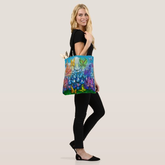 Bluebonnets Regenbogen der Fee Tote Tasche (Am Model)