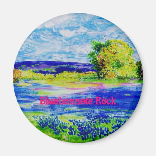 Bluebonnets Rock Magnet (Vorne)