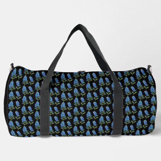 Bluebonnets Texas Black Blume Duffle Bag (Vorderseite)