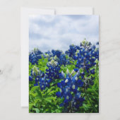 Bluebonnets Texas Blue Floral Elegant Wedding Inv Einladung (Rückseite)