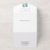 Bluebonnets Texas Blue Floral Foto Wedding All In One Einladung (Außenbereich)