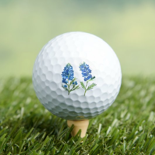 Bluebonnets Texas Blue Floral Golfer Wasserfarbe Golfball (Insitu T-Shirt)