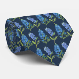 Bluebonnets Texas Blue Floral Vintage Wasserfarbe Krawatte