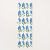 Bluebonnets Texas Blue Floral Watercolor Yogamatte (Rückseite)