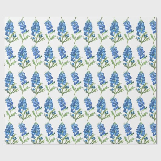 Bluebonnets Texas Blue Flowers Geschenkpapier (Flach)