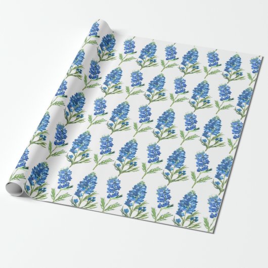 Bluebonnets Texas Blue Flowers Geschenkpapier (Ungerollt)