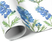 Bluebonnets Texas Blue Flowers Geschenkpapier (Rolleneckpunkt)
